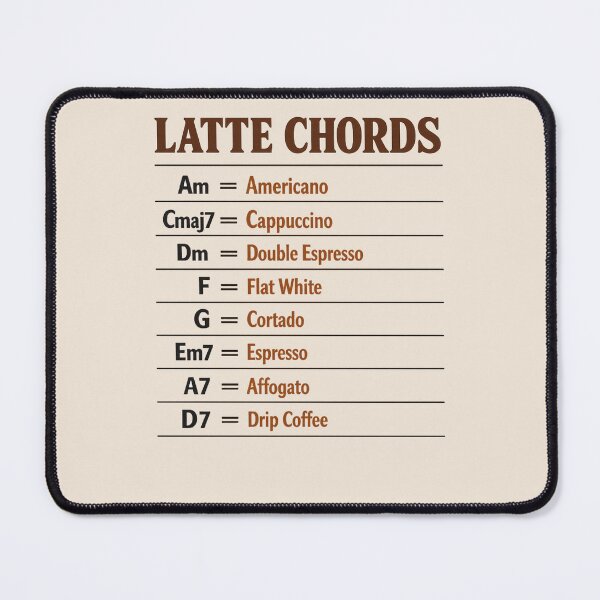 Item preview, LATTE CHORDS designed and sold by peaknerd.
