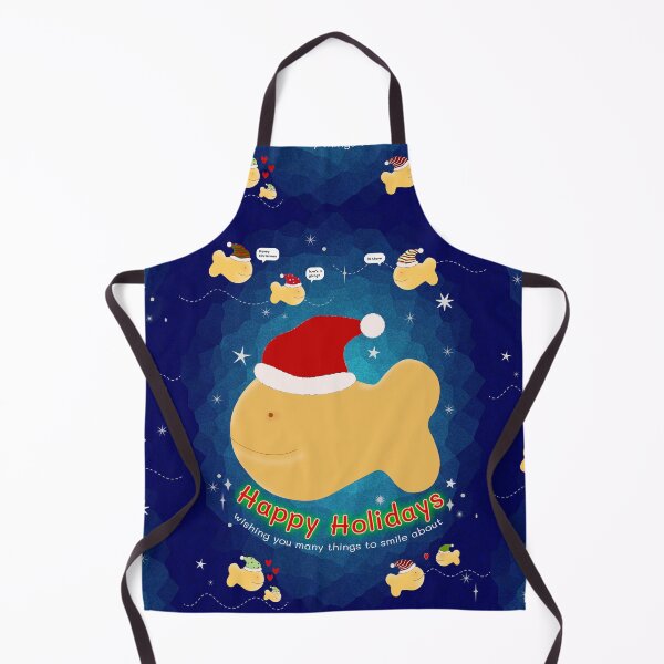Item preview, Happy Holidays Santa Goldfish Swimming designed and sold by Greatbluewhale3.