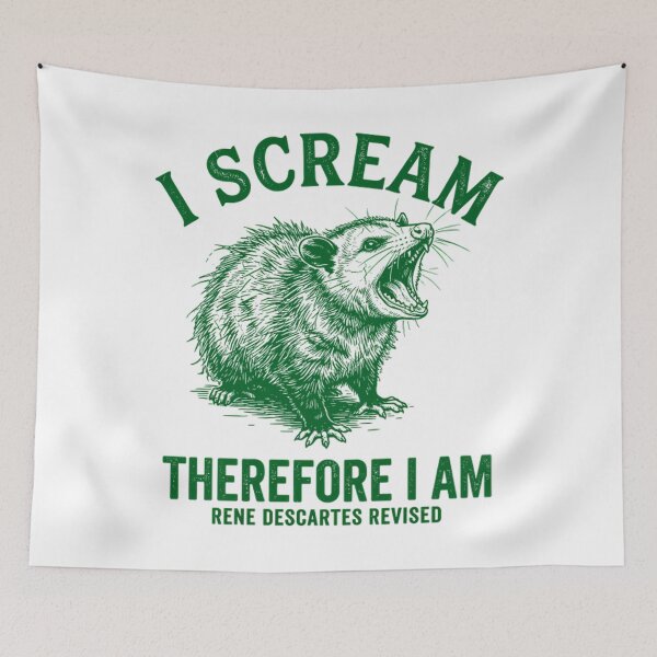 Item preview, Existential Opossum Scream - Funny Philosophy Parody designed and sold by Mason-Pride.