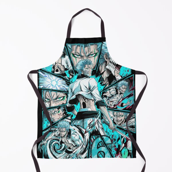 Item preview, Blue Haired Panther Espada Sexta Hollow Mask Arrancar Resurrection Pantera Claws Fierce Warrior Anime Swordsman Fan Art Portrait Illustration Poster T-Shirt Sticker Print Gift designed and sold by Senpaiwaves.