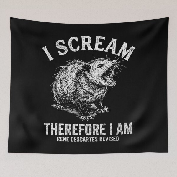 Item preview, Existential Opossum Scream - Funny Philosophy Parody designed and sold by Mason-Pride.