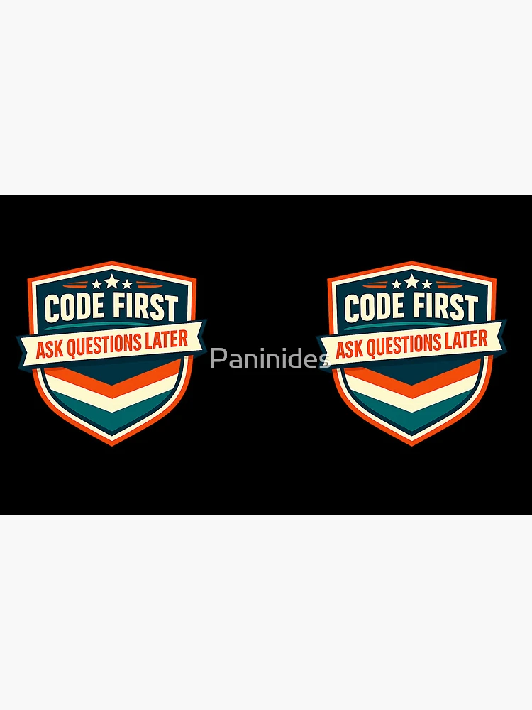 Thumbnail 4 of 4, Coffee Mug, Code First Ask Questions Later designed and sold by Paninides.
