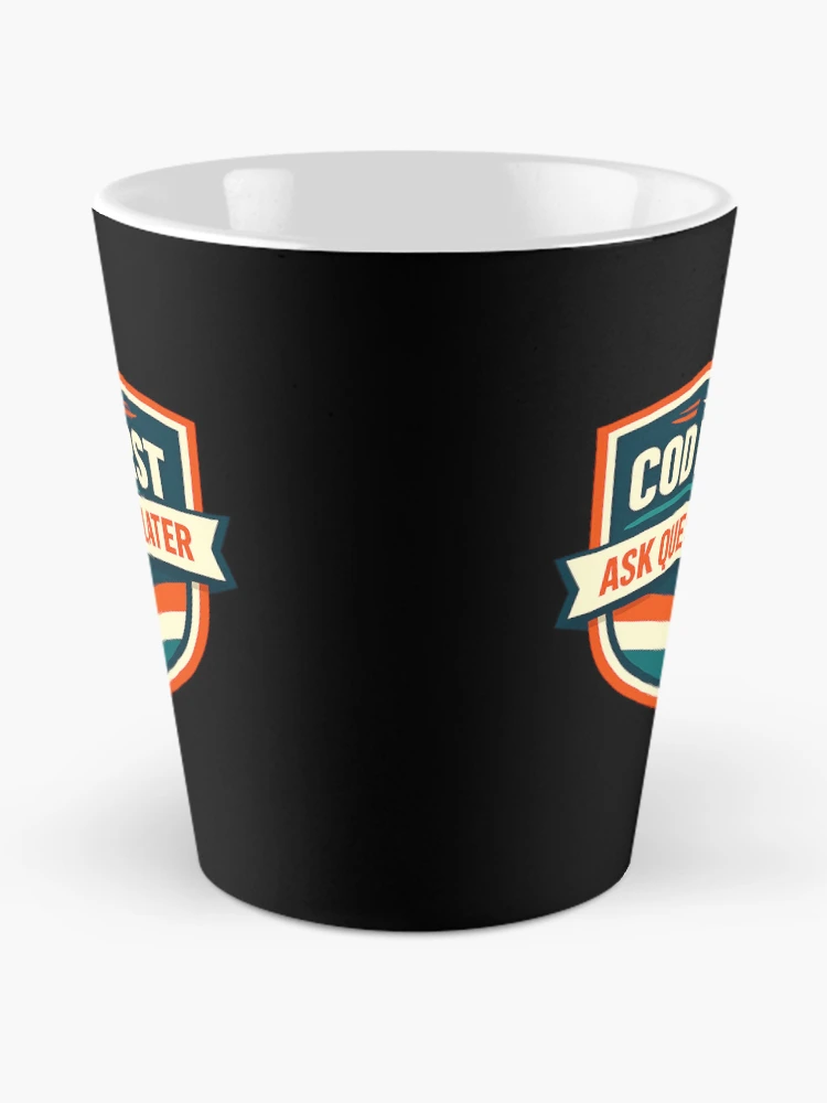 Thumbnail 2 of 4, Coffee Mug, Code First Ask Questions Later designed and sold by Paninides.
