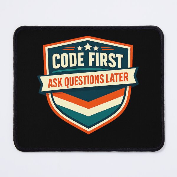 Item preview, Code First Ask Questions Later designed and sold by Paninides.