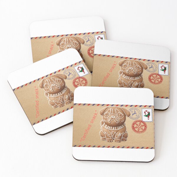 Item preview, Gingerbread Pug – Certified Holiday Snack Design designed and sold by PugsRus.