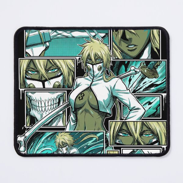 Item preview, Blonde Haired Shark Espada Tercera Arrancar Resurrection Tiburon Water Cascade Swordswoman Hollow Mask Fierce Queen Anime Warrior Fan Art Portrait Illustration Poster T-Shirt Sticker Print Gift designed and sold by Senpaiwaves.