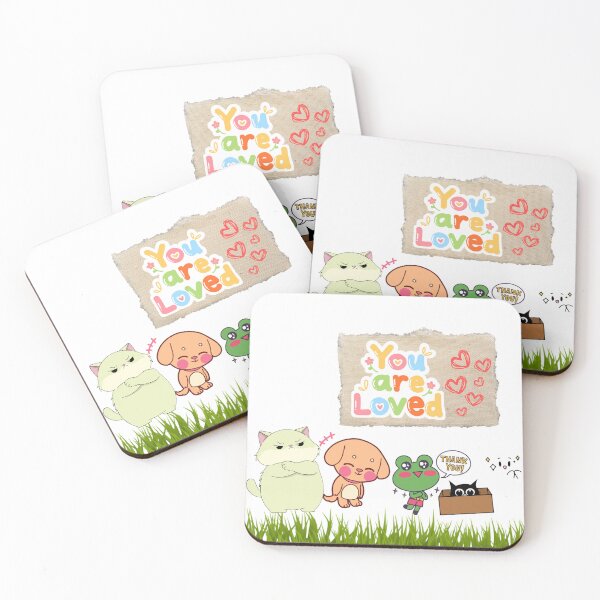 Item preview, Cute Cartoon Animals  Positivity Sticker  designed and sold by chunzartshop.