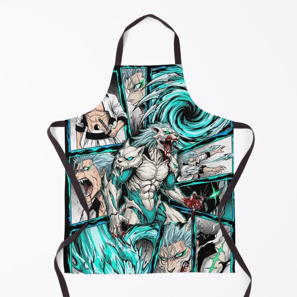 Item preview, Blue Haired Panther Espada Sexta Hollow Mask Arrancar Resurrection Pantera Claws Fierce Warrior Anime Swordsman Fan Art Portrait Illustration Poster T-Shirt Sticker Print Gift designed and sold by Senpaiwaves.