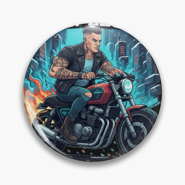 Item preview, Urban Legion: Winter 2026 Cyberpunk Biker Graphic designed and sold by AresForge.