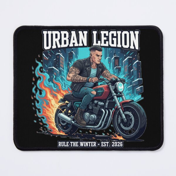 Item preview, Urban Legion: Winter 2026 Cyberpunk Biker Graphic designed and sold by AresForge.