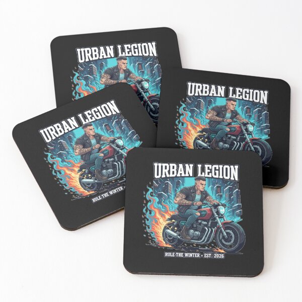 Item preview, Urban Legion: Winter 2026 Cyberpunk Biker Graphic designed and sold by AresForge.