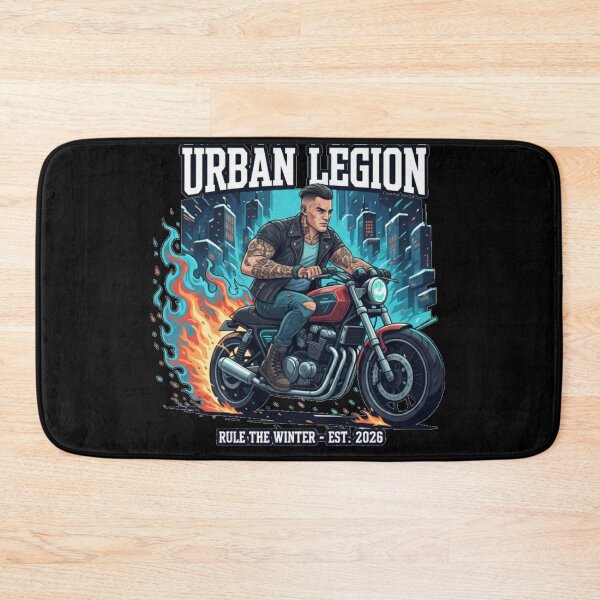 Item preview, Urban Legion: Winter 2026 Cyberpunk Biker Graphic designed and sold by AresForge.