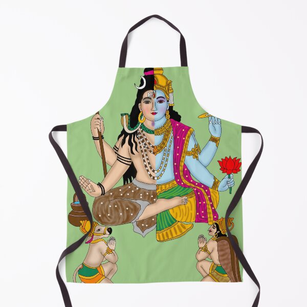 Item preview, Hariharan Art – Vishnu Shiva Unity Divine Illustration designed and sold by Harshit_Digital_Arts.