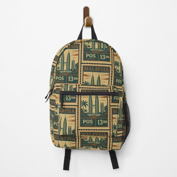 Item preview, Malaysia Vintage Postage Stamp – Kuala Lumpur Towers Retro Art designed and sold by Travellerz.