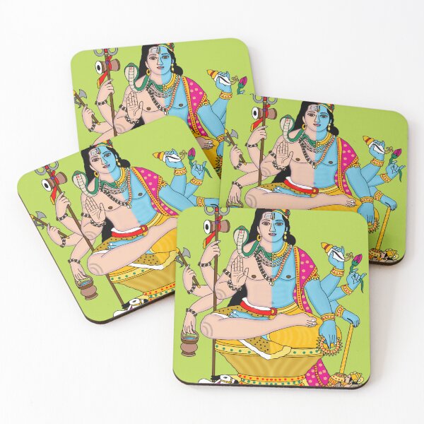 Item preview, Hariharan Art – Vishnu Shiva Unity Divine Illustration designed and sold by Harshit_Digital_Arts.