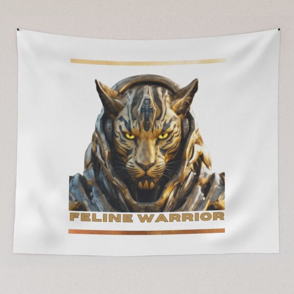 Item preview, Feline Warrior Tiger Alien Portrait - Alien T-Shirt Design designed and sold by GreenGirl-store.