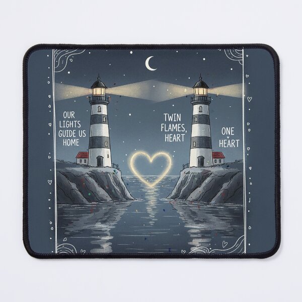 Item preview, Twin Lighthouses: A Guide to Love and Reflection on the Calm Sea designed and sold by VisualRotaStudio .