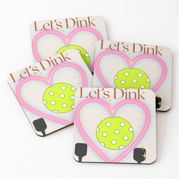 Item preview, : Let’s Dink - Pickleball Love with Pink Heart and Sparkles designed and sold by Extremeallie.