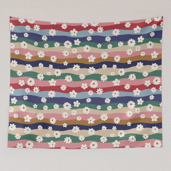 Item preview, Wonky Stripes and Daisies designed and sold by Unhinged Heather.