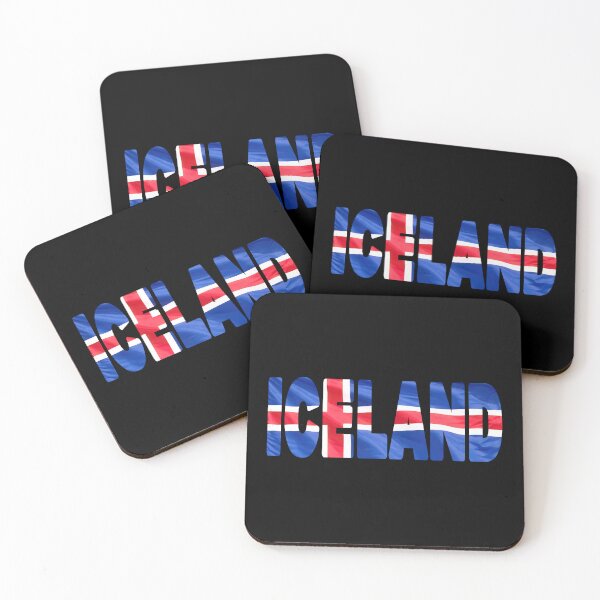 Item preview, ICELAND - Flag Flying in Wind cut to Letters Souvenir Sticker Shirt designed and sold by Adam Gormley.