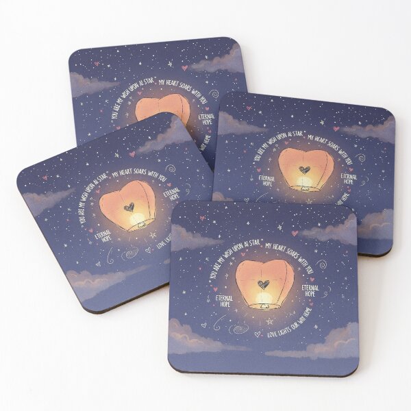 Item preview, Wish Upon the Stars: Heart Lantern in the Night Sky designed and sold by VisualRotaStudio .