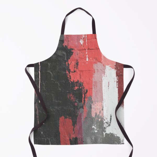 Item preview, Red Abstract Graffiti on Black Brick Wall designed and sold by Sketch-Shack.