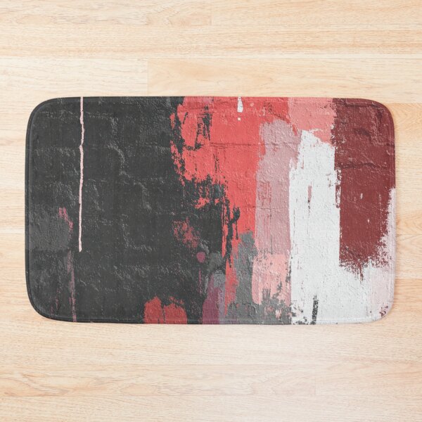 Item preview, Red Abstract Graffiti on Black Brick Wall designed and sold by Sketch-Shack.