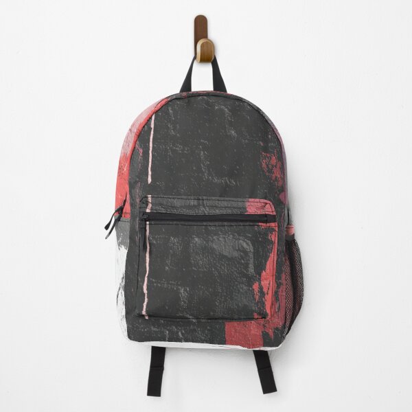 Item preview, Red Abstract Graffiti on Black Brick Wall designed and sold by Sketch-Shack.
