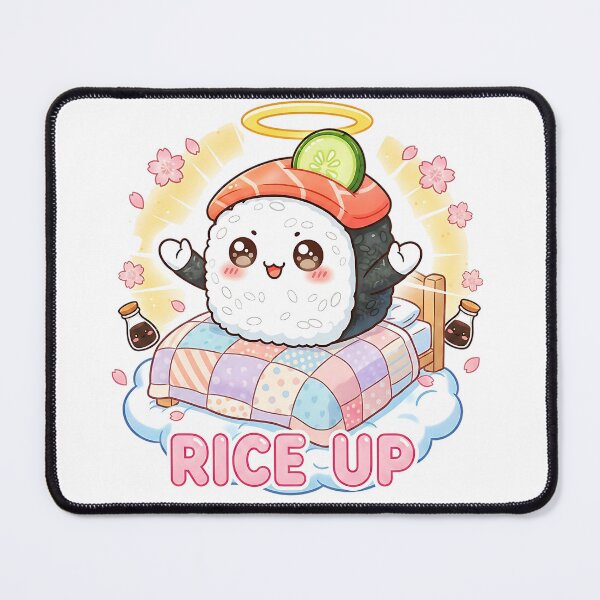 Item preview, Rice Up! Funny Kawaii Sushi Awakening – Cute Sushi Food Pun Art designed and sold by GlobalBoom.