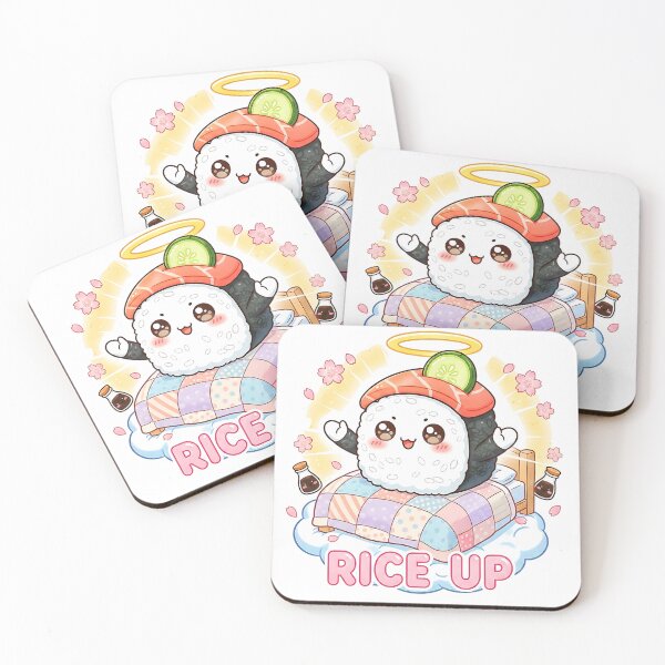 Item preview, Rice Up! Funny Kawaii Sushi Awakening – Cute Sushi Food Pun Art designed and sold by GlobalBoom.