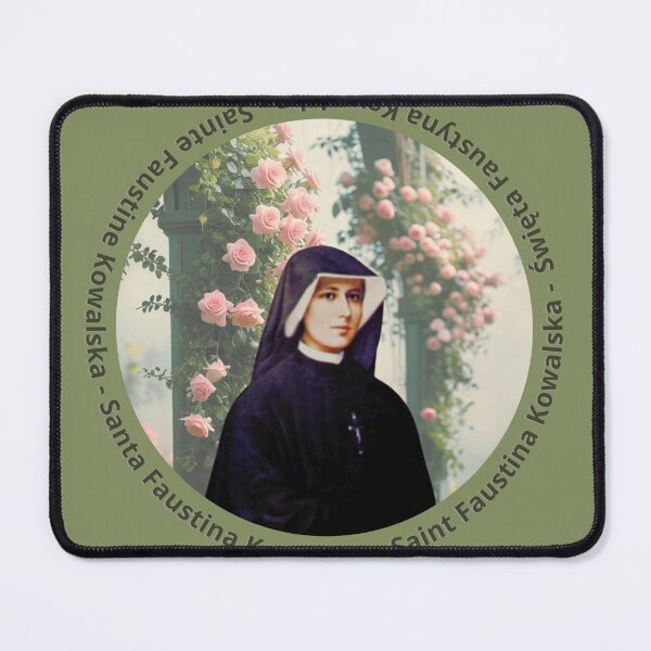 Item preview, Saint Faustina floral. designed and sold by shopbitstockgp.