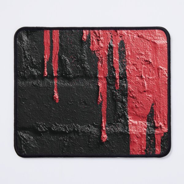 Item preview, Red Abstract Graffiti on Black Brick Wall designed and sold by Sketch-Shack.