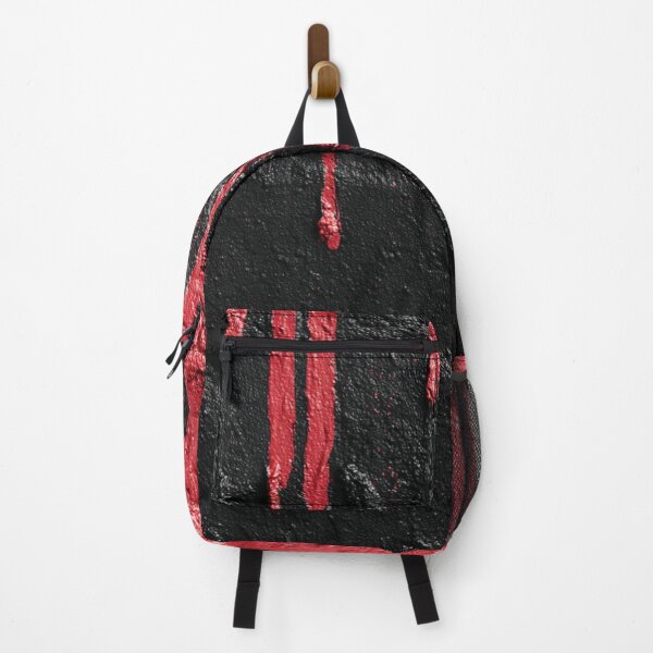 Item preview, Red Abstract Graffiti on Black Brick Wall designed and sold by Sketch-Shack.