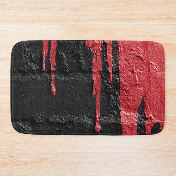 Item preview, Red Abstract Graffiti on Black Brick Wall designed and sold by Sketch-Shack.