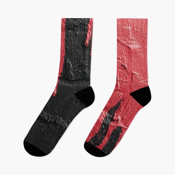 Item preview, Red Abstract Graffiti on Black Brick Wall designed and sold by Sketch-Shack.