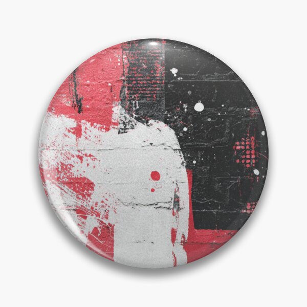 Item preview, Red Abstract Graffiti on Black Brick Wall designed and sold by Sketch-Shack.