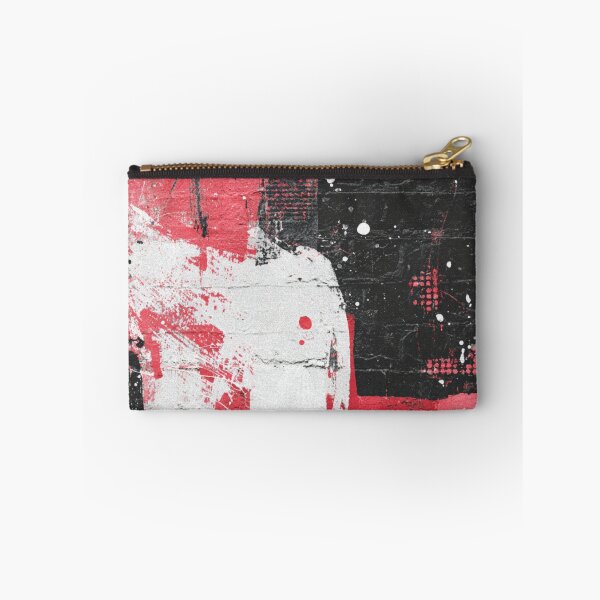Item preview, Red Abstract Graffiti on Black Brick Wall designed and sold by Sketch-Shack.