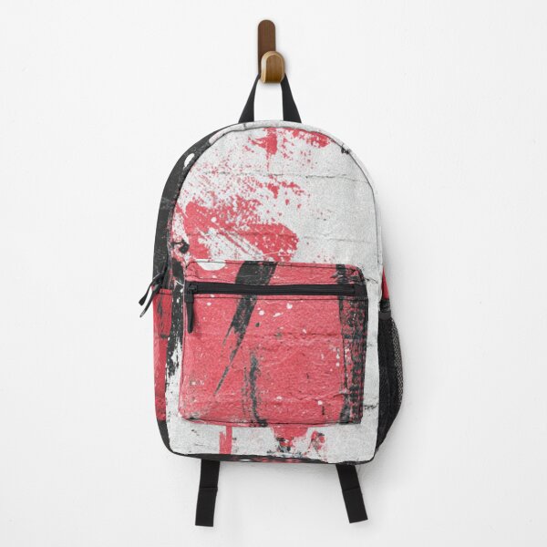 Item preview, Red Abstract Graffiti on Black Brick Wall designed and sold by Sketch-Shack.