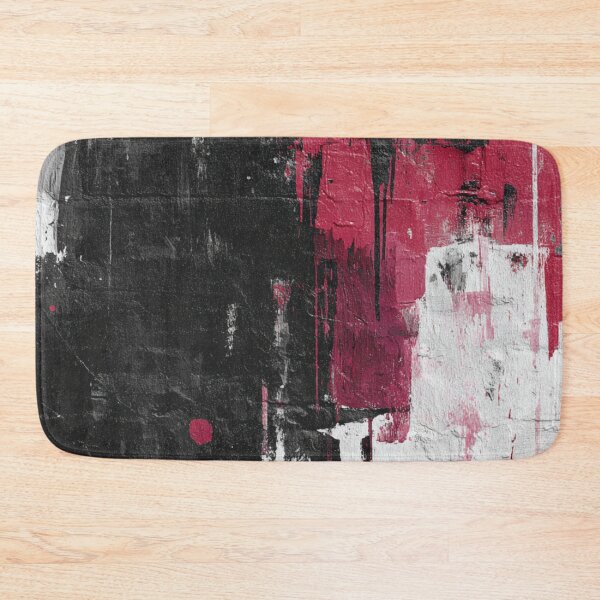 Item preview, Red Abstract Graffiti on Black Brick Wall designed and sold by Sketch-Shack.