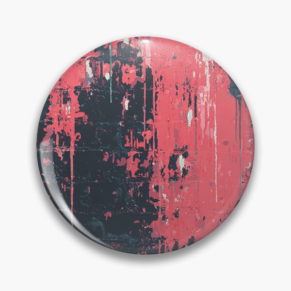 Item preview, Red Abstract Graffiti on Black Brick Wall designed and sold by Sketch-Shack.