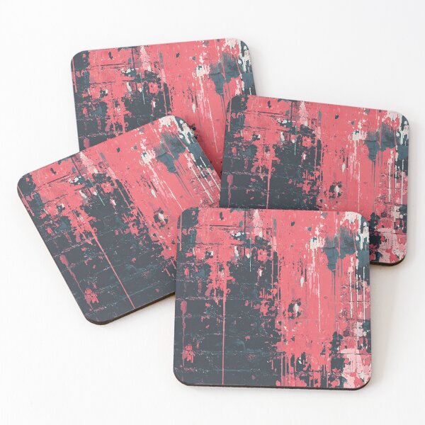 Item preview, Red Abstract Graffiti on Black Brick Wall designed and sold by Sketch-Shack.