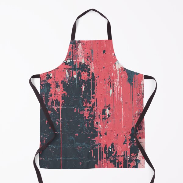 Item preview, Red Abstract Graffiti on Black Brick Wall designed and sold by Sketch-Shack.