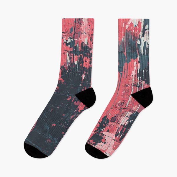 Item preview, Red Abstract Graffiti on Black Brick Wall designed and sold by Sketch-Shack.