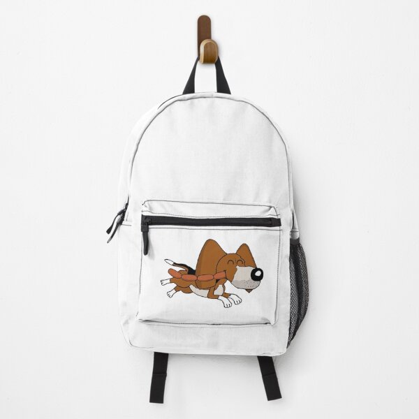 Item preview, Funny Dog Stealing Sausages - Cute Cartoon Puppy Running Away with Sausage Chain. Illustration. designed and sold by Eric Sintès.