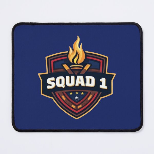 Item preview, Squad 1 emblem badge with flame design designed and sold by Rue Market.