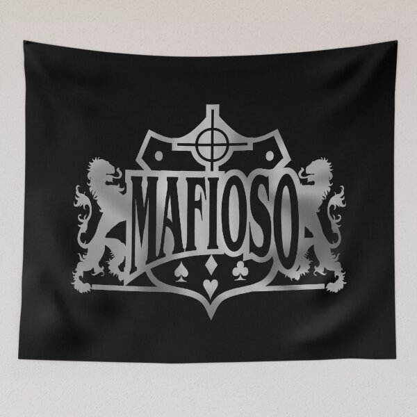 Item preview, Mafioso Classic silver foil logo designed and sold by Ghoul Enterprises.