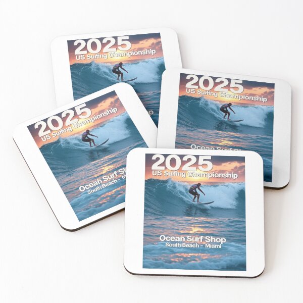 Item preview, Sunset Pic - 2025 US Surfing Championship - South Beach Miami - Ocean Surf Shop designed and sold by JBDesigns21.