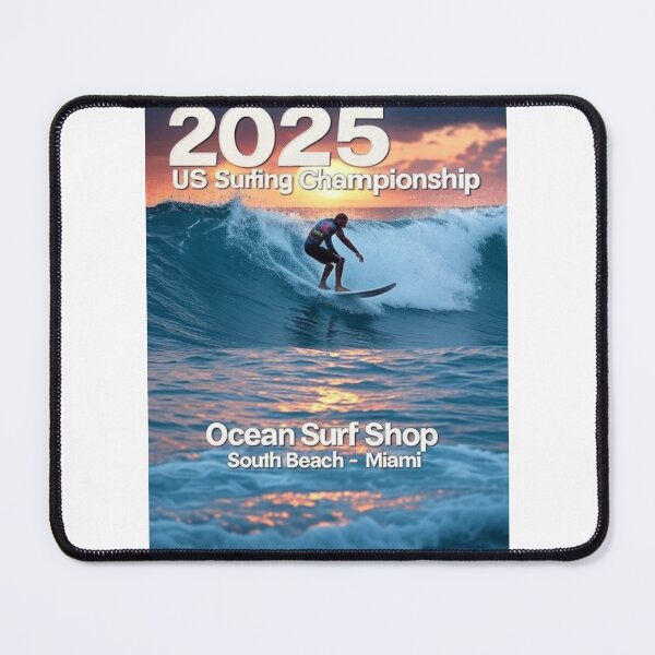 Item preview, Sunset Pic - 2025 US Surfing Championship - South Beach Miami - Ocean Surf Shop designed and sold by JBDesigns21.