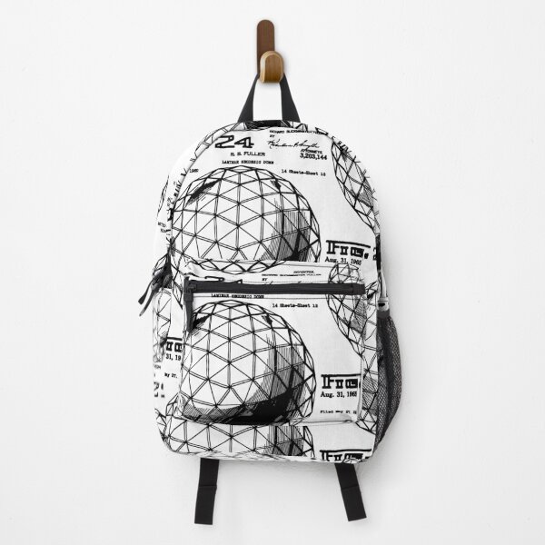 Item preview, Nerdy Vintage Buckminster Geodesic Dome Patent Black Text designed and sold by MathWare MathClips.