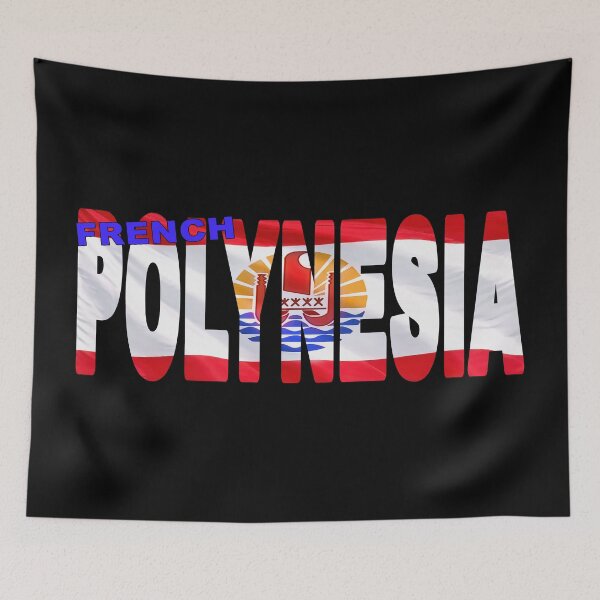 Item preview, FRENCH POLYNESIA - Flag Flying in Wind cut to Letters Souvenir Sticker Shirt designed and sold by Adam Gormley.